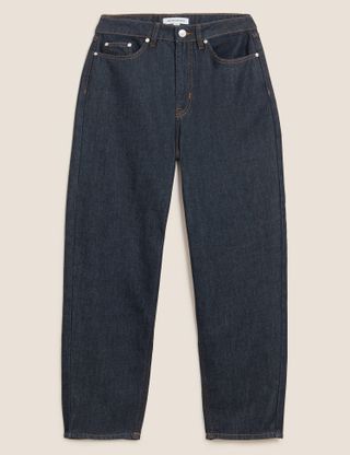 Marks and Spencer + Tencel High Waisted Tapered Jeans