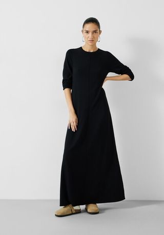 Hush + Talen Long Sleeved Knitted Maxi Dress