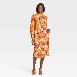 Who What Wear x Target + Balloon Long Sleeve Dress