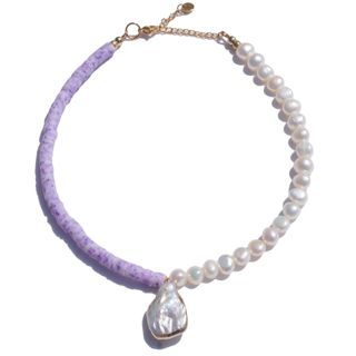 Primavera + Purple Pearl Necklace