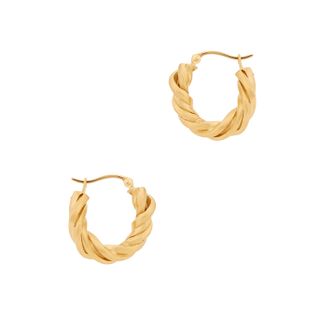 Completedworks + Deep State 14kt Gold-Plated Hoop Earrings