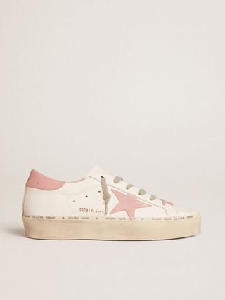 Golden Goose + Hi Star With Suede Star and Old Rose Leather Heel Tab