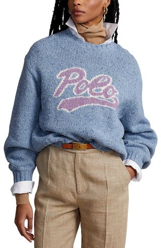 Polo Ralph Lauren + Intarsia Logo Crewneck Sweater