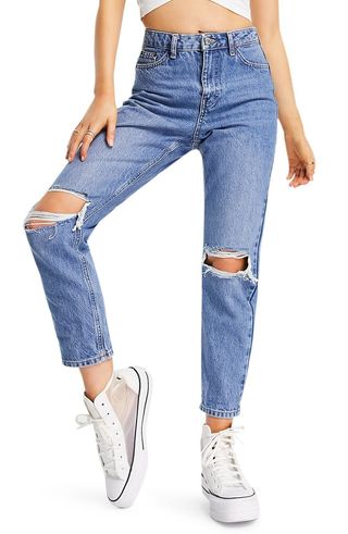 Topshop + Double Rip Mom Jeans