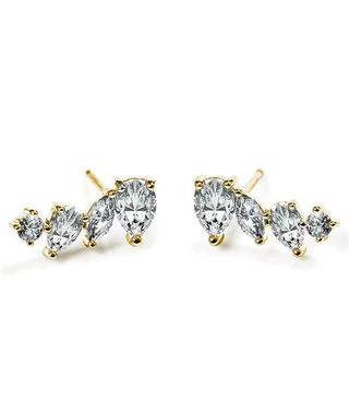 CARAT* + Abigail Marquise Studs Yellow Gold