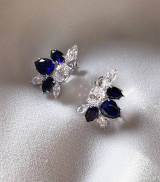 CARAT* + Esther Sapphire Cluster Earrings