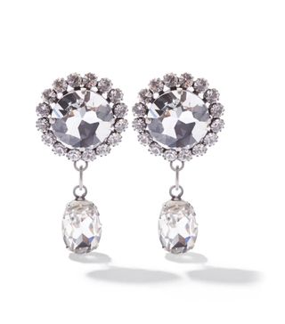 Alessandra Rich + Crystal-Embellished Pendant Earrings