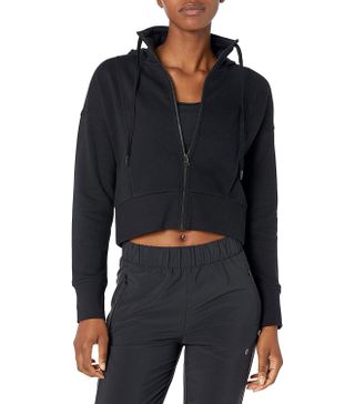 Core 10 + Super Soft Fleece Cropped Length Zip-Up Hoodie Sweatshirt