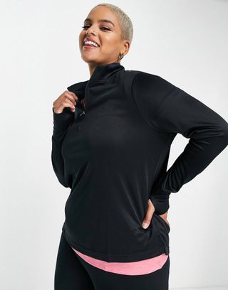 Asos 4505 + Asos 4505 Curve Icon Long Sleeve Top With 1/4 Zip