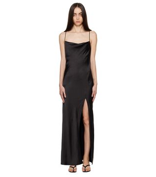 Third Form + Black Split Slip Maxi Dress