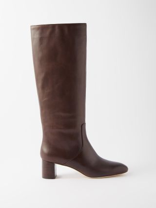 Loeffler Randall + Gia Block-Heel Leather Boots