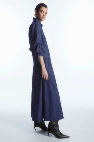 COS + Denim Midi Shirt Dress