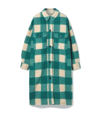 Isabel Marant Étoile + Fontizi Oversized Checked Flannel Coat