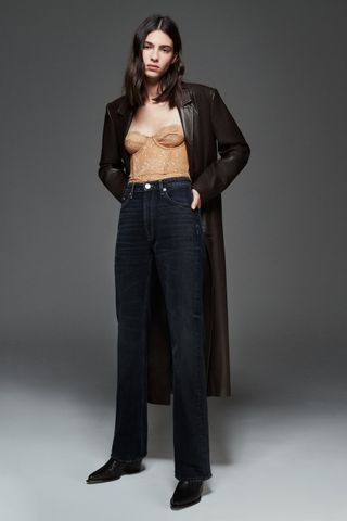 Zara + Full Length Flare Jeans