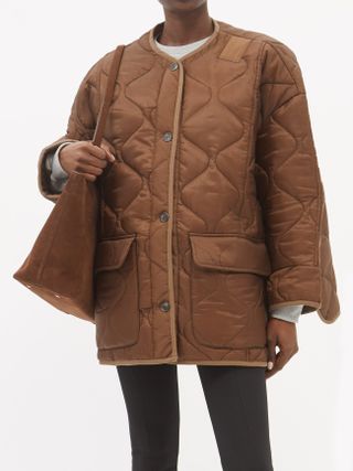 The Frankie Shop + Teddy Oversized Quilted Shell Coat