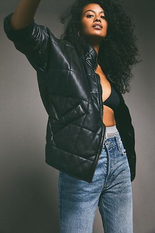 We the Free + Dolman Quilted Vegan Jacket