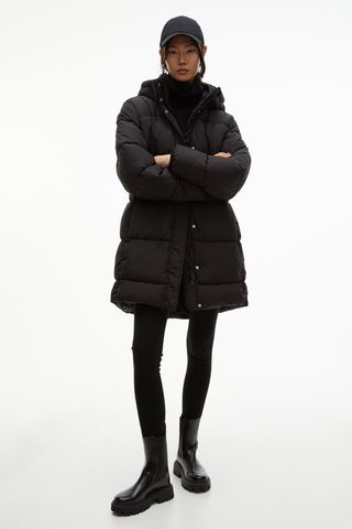 H&M + Hooded Puffer Coat
