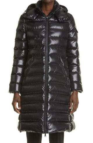 Moncler + Moka Water Resistant Long Hooded Down Puffer Parka