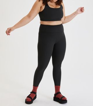 Girlfriend Collective + Black Rib High-Rise Legging