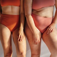 a close photo of two women the best period underwear