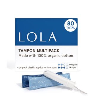 Lola + Organic Cotton Unscented Tampons, Regular/Super Absorbency
