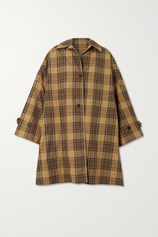 Totême + Oversized Checked Recycled Shell Coat