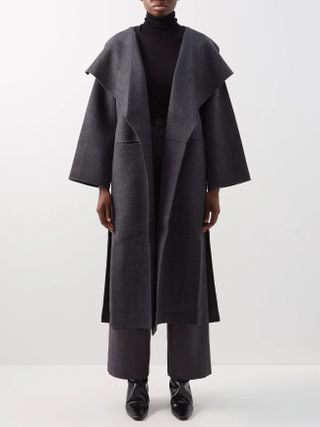 Totême + Signature Shawl-Lapel Wool-Blend Coat