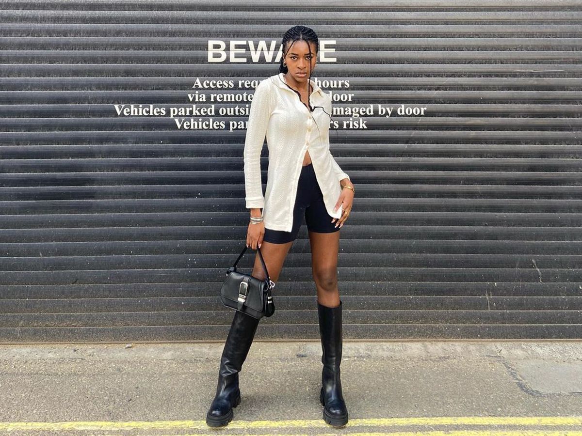 CHUNKY LEATHER KNEE HIGH BOOTS