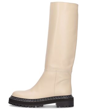 Proenza Schouler + 30mm Lug Sole Leather Tall Boots