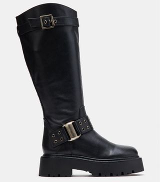 Steve Madden + Rouxby Black Leather Boots
