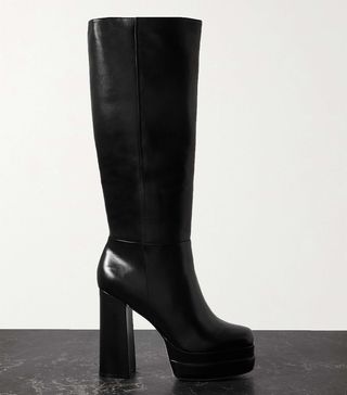 Porte & Paire + Leather Platform Knee Boots