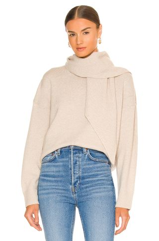 Brochu Walker + Rhea Pullover Scarf Neck Sweater