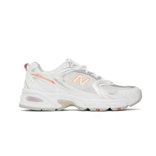 New Balance + White, Grey & Orange 530 Sneakers