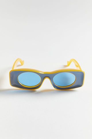 Urban Outfitters + Kira Chunky Rectangle Sunglasses