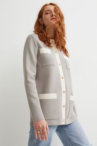 H&M + Pocket-Detail Knitted Cardigan