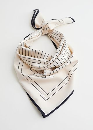 & Other Stories + Graphic Lined Square Scarf