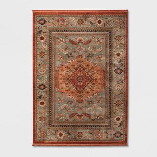 Threshold + Floral Woven Accent Rug