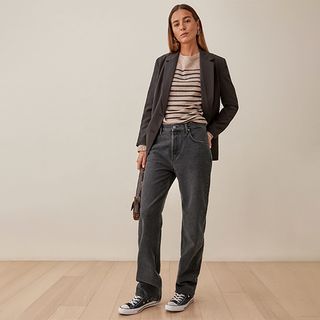 Reformation + Casey Relaxed Mid Rise Straight Jeans