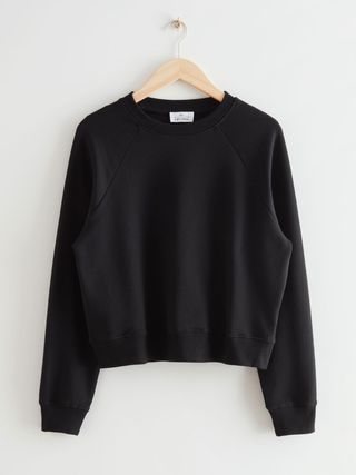 & Other Stories + Relaxed Cropped Cotton Sweatshirt