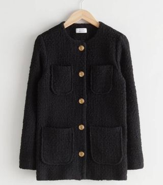 & Other Stories + Gold Button Tweed Jacket