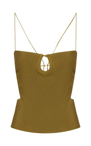 Christopher Esber + Open-Back Compact-Knit Top