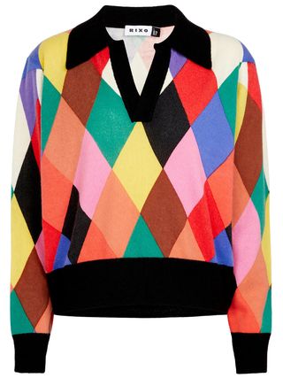 Rixo + Cecily Harlequin Cashmere Sweater