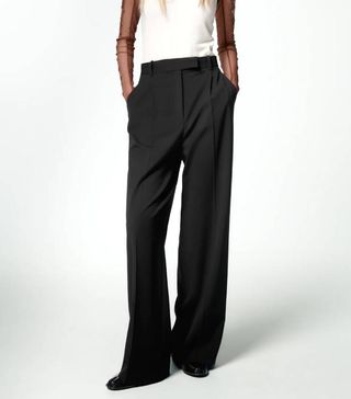 Zara + Wide-Leg Masculine Trousers