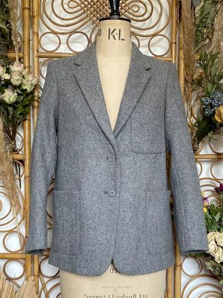 Vintage + Grey Wool Blazer