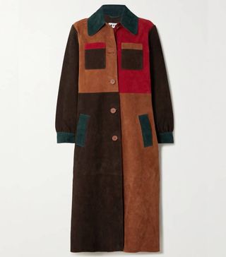 Rixo + Milly Patchwork Suede Coat