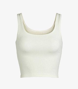 Skims + Ribbed stretch-cotton tank top