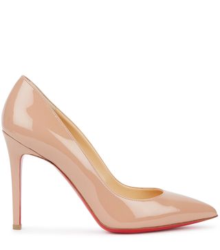 Christian Louboutin + Pigalle 100 Blush Patent Leather Pumps
