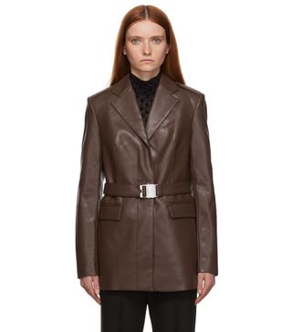 Misbhv + Brown Vegan Leather Jacket