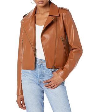 The Drop + Heather Faux Leather Moto Jacket