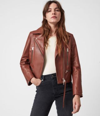 AllSaints + Wren Leather Biker Jacket